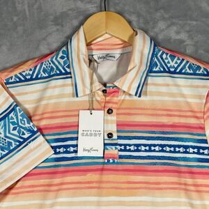 Kenny Flowers The Fairway Fiesta Golf Shirt Polo Short Sleeve Geometric Size S